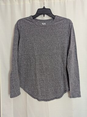 SO Women's Long Sleeve Crewneck Tee - Heather Gray
